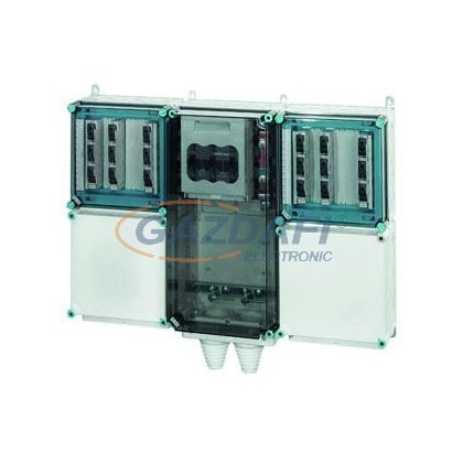   HENSEL Mi PV 5123 Inverter csatlakozó doboz biztosítós terhelésszakaszolóval 63 A, D02 csatlakozó szekrénnyel, 900x700x214 mm