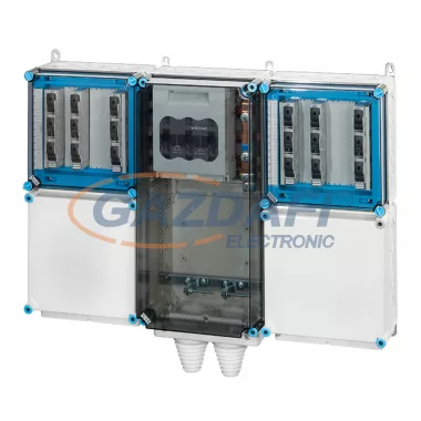 HENSEL Mi PV 5323 Inverter csatlakozó doboz biztosítós terhelésszakaszolóval 63 A, D02 csatlakozó szekrénnyel, 900x700x214 mm