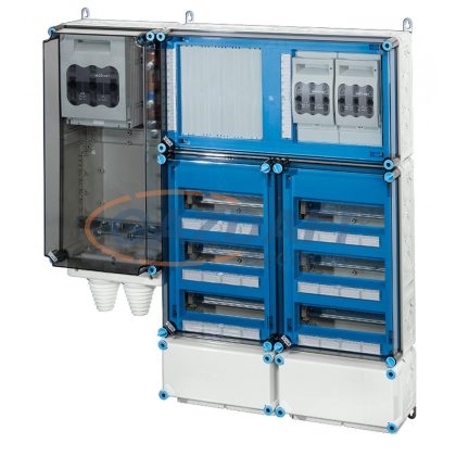   HENSEL Mi PV 6123 Inverter csatlakozó doboz kismegszakítós csatlakozó szekrénnyel, 900x925x214 mm