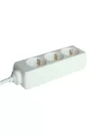 TRACON H3-5M Hordozható elosztósáv, normál, fehér 3×SCHUKO, 5m, max.16A, 250VAC, 3680W, 3x1,5mm2, H05VV-F