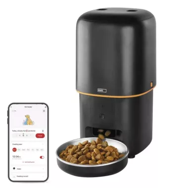 Emos H6002 GoSmart állateledel adagoló Pet Care, 4 l, fekete, Wi-Fi