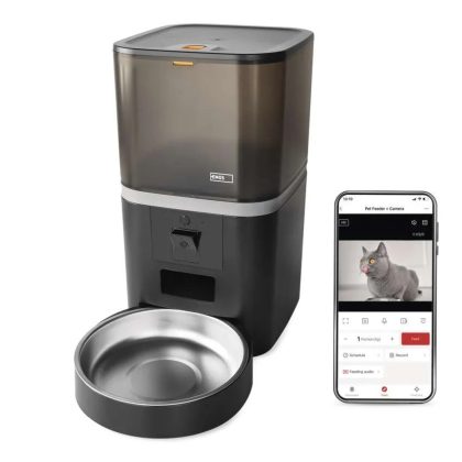   Emos H6006 GoSmart állateledel adagoló kamerával Pet Care, 6 l, fekete, Wi-Fi