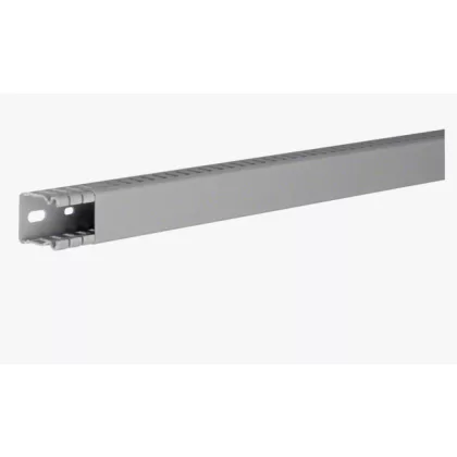   HAGER BA63002507030B Perforált vezetékcsatorna BA6, PVC, 30x25mm, szürke