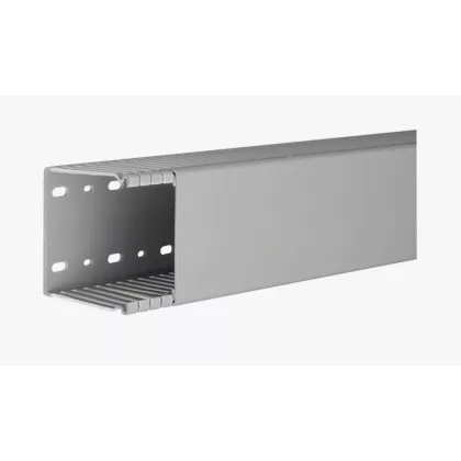   HAGER BA68008007030B Perforált vezetékcsatorna BA6, PVC, 80x80mm, szürke