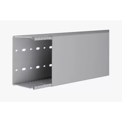   HAGER BA68012007030B Perforált vezetékcsatorna BA6, PVC, 80x120mm, szürke