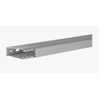 HAGER BA780025 Perforált vezetékcsatorna BA7 80x25, szürke HAGER BA780025 Perforált vezetékcsatorna BA7 80x25, szürke