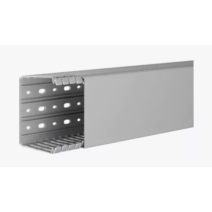 HAGER BA780100 Perforált vezetékcsatorna BA7, PVC, 80x100, szürke HAGER BA780100 Perforált vezetékcsatorna BA7, PVC, 80x100, szürke