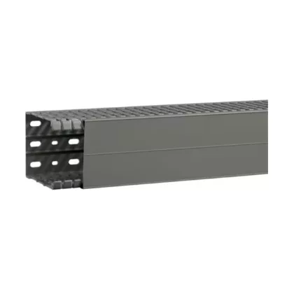   HAGER BA7A100080 Perforált vezetékcsatorna BA7A, PVC, 100x80mm, szürke