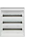 HAGER FD32DN Vega D, 3 soros, falon kívűli elosztó, teljesen beépített, ajtó nélkül, 300mm üres hely (2 sor), 600x550x193, 24 modul