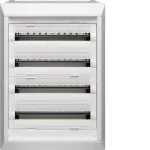   HAGER FU42DN Vega D, 4 soros, süllyesztett elosztó, teljesen beépített, ajtó nélkül, 96 modul, 806x550x110,