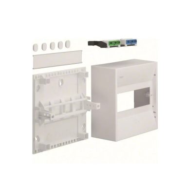 HAGER GD108N Gamma minielosztó, 1x8M, falon kívüli, IP30, ajtó nélkül, 180x182x82mm