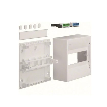   HAGER GD108N Gamma minielosztó, 1x8M, falon kívüli, IP30, ajtó nélkül, 180x182x82mm