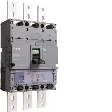 HAGER HEE800H Kompakt megszakító h1000, 3P, 800A, 70kA, áll. LSI elektr. kioldóval
