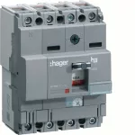   HAGER HNA101H Kompakt megszakító x160, 4P, 100A, 40kA, áll. TM kioldóval