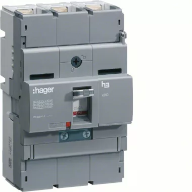 HAGER HNB125H Kompakt megszakító x250, 3P, 125A, 40kA, áll. TM kioldóval HAGER HNB125H Kompakt megszakító x250, 3P, 125A, 40kA, áll. TM kioldóval