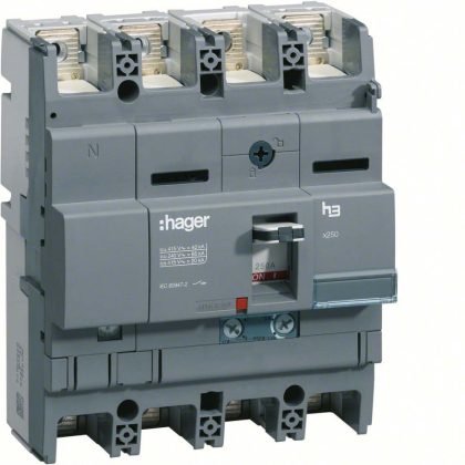   HAGER HNB161H Kompakt megszakító x250, 4P, 160A, 40kA, áll. TM kioldóval