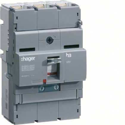  HAGER HNB250H Kompakt megszakító x250, 3P, 250A, 40kA, áll. TM kioldóval