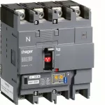   HAGER HNC251H Kompakt megszakító h250, 4P, 250A, 50kA, áll. LSI elektr. kioldóval