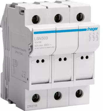 HAGER LSN503 Olvadóbiztosítós szakaszoló 10,3x38 mm  3P 3M
