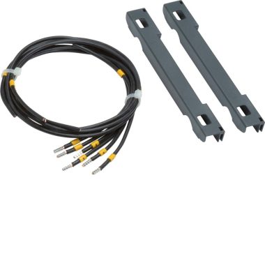 HAGER LVZVKSD Készlet áramváltókhoz, 2,5mm2 fekete kábel, tartóval NH00-NH4