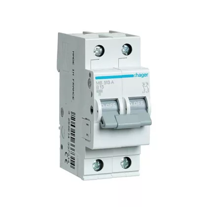 HAGER MB513A Kismegszakító 1P+N, B-13A, 6kA/10kA, 2M HAGER MB513A Kismegszakító 1P+N, B-13A, 6kA/10kA, 2M
