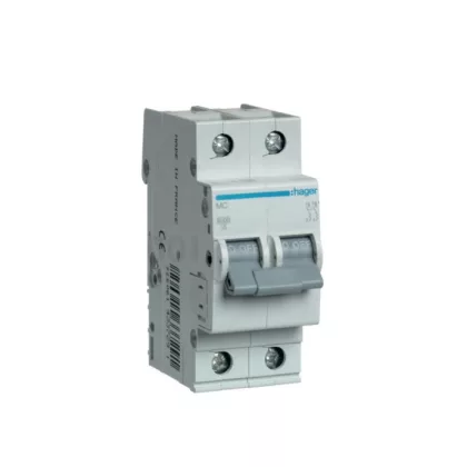HAGER MC506A Kismegszakító 1P+N, C-6A, 6kA/10kA, 2M HAGER MC506A Kismegszakító 1P+N, C-6A, 6kA/10kA, 2M