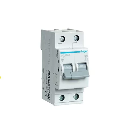 HAGER MC520A Kismegszakító 1P+N, C-20A, 6kA/10kA, 2M