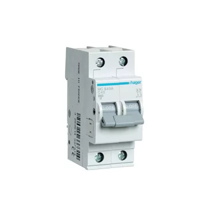 HAGER MC540A Kismegszakító 1P+N, C-40A, 6kA/10kA, 2M HAGER MC540A Kismegszakító 1P+N, C-40A, 6kA/10kA, 2M