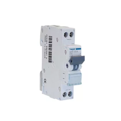 HAGER MHN513A Kismegszakító 1P+N, B-13A, 4,5kA, 1M HAGER MHN513A Kismegszakító 1P+N, B-13A, 4,5kA, 1M