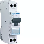 HAGER MJN510A Kismegszakító 1P+N, C-10A, 4,5kA, 1M