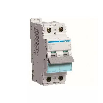HAGER NBN506 Kismegszakító 1P+N, 6A 10kA/15kA 2 M HAGER NBN506 Kismegszakító 1P+N, 6A 10kA/15kA 2 M