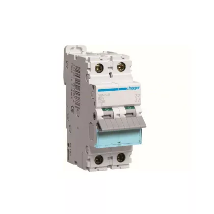 HAGER NBN525 Kismegszakító 1P+N, 25A 10kA/15kA 2 M HAGER NBN525 Kismegszakító 1P+N, 25A 10kA/15kA 2 M