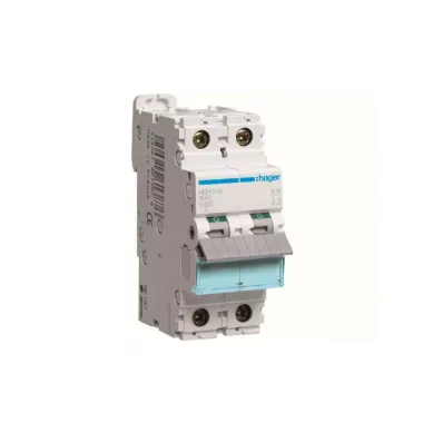 HAGER NBN540 Kismegszakító 1P+N, 40A 10kA/15kA 2 M HAGER NBN540 Kismegszakító 1P+N, 40A 10kA/15kA 2 M