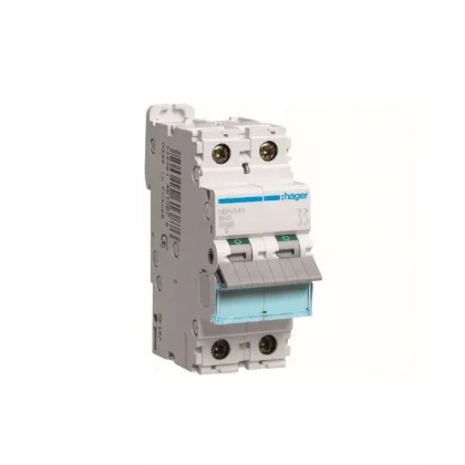 HAGER NBN540 Kismegszakító 1P+N, 40A 10kA/15kA 2 M HAGER NBN540 Kismegszakító 1P+N, 40A 10kA/15kA 2 M