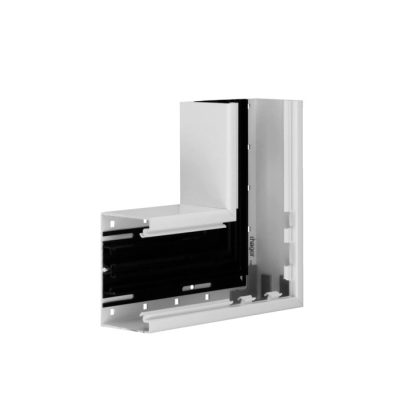   HAGER R88557030 Függőleges sarok, alapprofilból, BR, PVC, 85x130mm, szürke