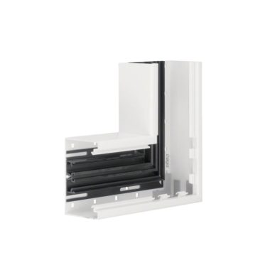 HAGER R88559010 Függőleges sarok, alapprofilból, BR, PVC, 85x130mm, fehér