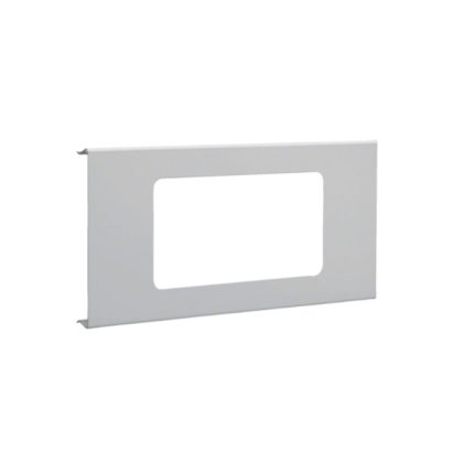   HAGER R92827035 Kivágott 2-es fedél szerelvényekhez, BRS, acél, mag: 120 kiv: 76x147mm, v.szürke