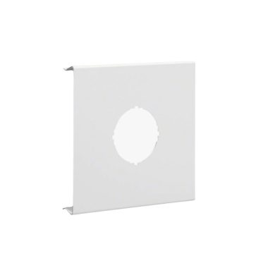 HAGER R93419010 Kivágott 1-es fedél szerelvényekhez, BRS, acél, fedél: 120mm átm: 45mm, fehér