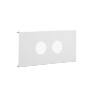 HAGER R93429010 Kivágott 2-es fedél szerelvényekhez, BRS, acél, fedél: 120mm átm: 45mm, fehér