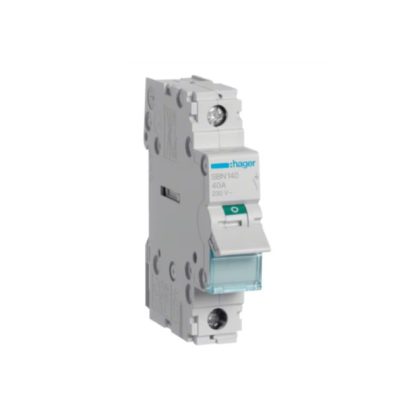 HAGER SBN140 Leválasztó kapcsoló, 1P, 40A, moduláris, 1M