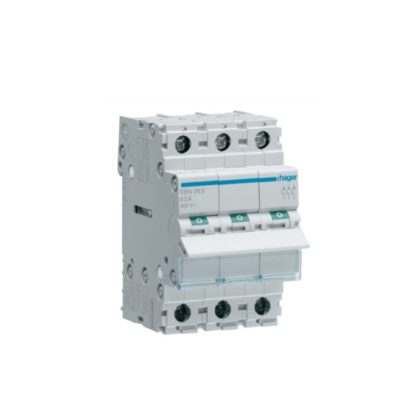 HAGER SBN363 Leválasztó kapcsoló, 3P, 63A, moduláris, 3M