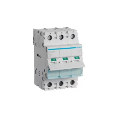 HAGER SBN390 Leválasztó kapcsoló, 3P, 100A, moduláris, 3M
