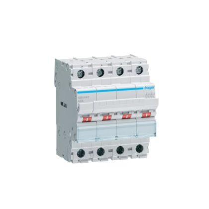 HAGER SBN440 Leválasztó kapcsoló, 4P, 40A, moduláris, 4M