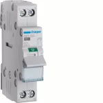   HAGER SBT225 Leválasztó kapcsoló  jelzőlámpával, 2P, 25A, moduláris, 1M, lámpa: direkt táp/direkt elmenő