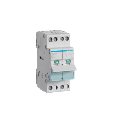 HAGER SFL225 Váltókapcsoló, 2 váltó, 25A, I-II, moduláris, 2M