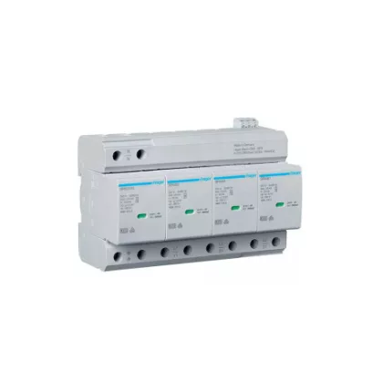   HAGER SPA801 Túlfesz. levezető, B+C 3P, cser.betétes, 100kA, TN-S/TT, távjelzős