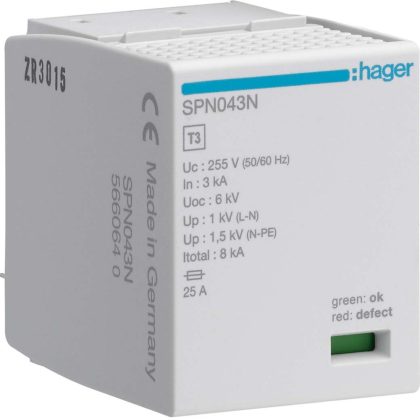 HAGER SPN043N Betét SPN403n-hez (Kifutó típus)