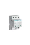 HAGER SPN900R Túlfesz. Levezető T1+T2 3P. Dugaszolható, állapotjelző, távjelzős, 1,5kV, 37,5kA, TNC (4,5modul)