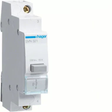 HAGER SVN321 Nyomógomb, 1NY, 16A, moduláris, 1M