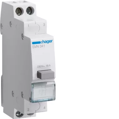 HAGER SVN341 Nyomógomb, 2NY, 16A, moduláris, 1M